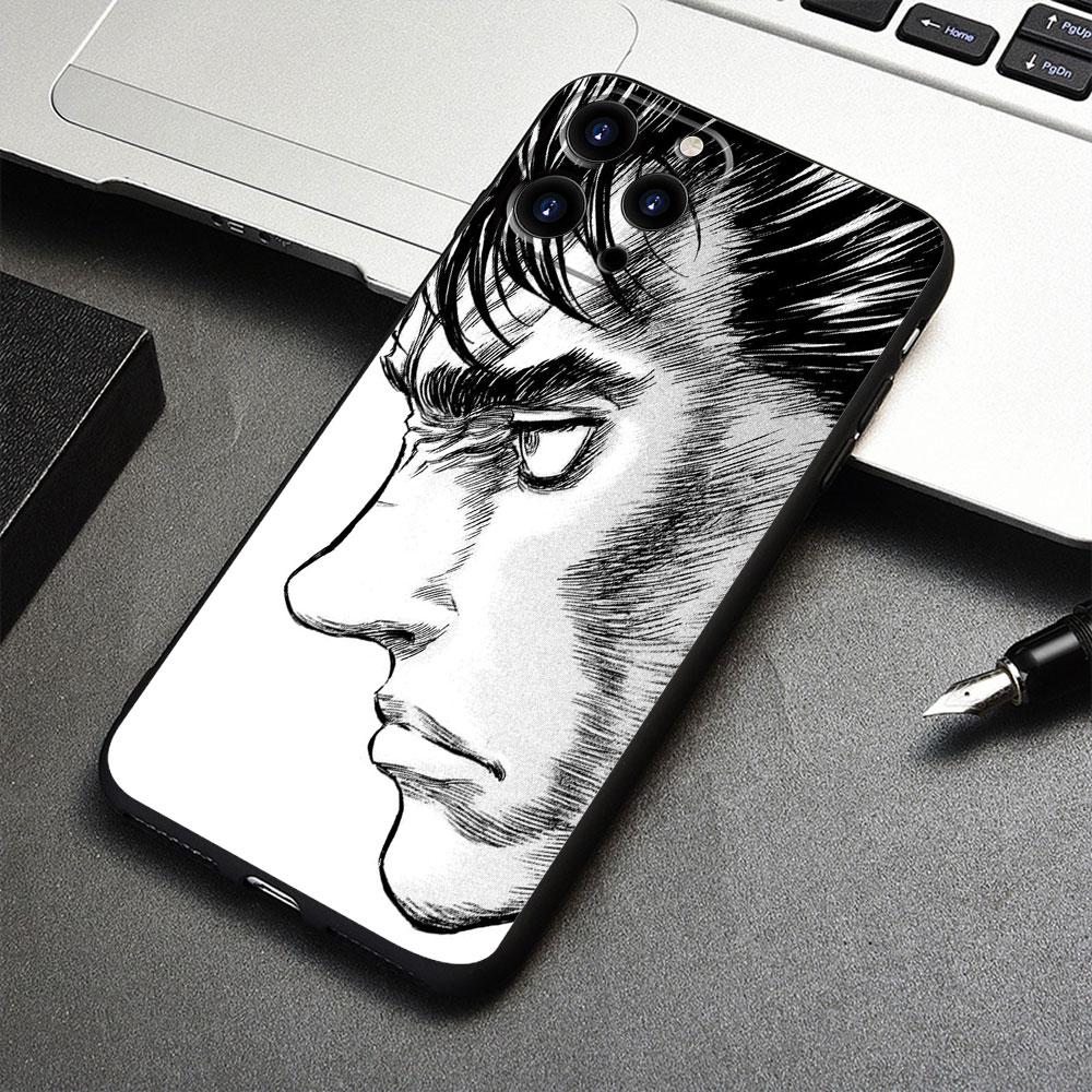 For iPhone 11 X XS 8 Plus 12 XR 14 13 Pro Max 7 6S SE 5 SE2 5S 6 SE2022 Bag Berserk Guts Anime Capinha Funda