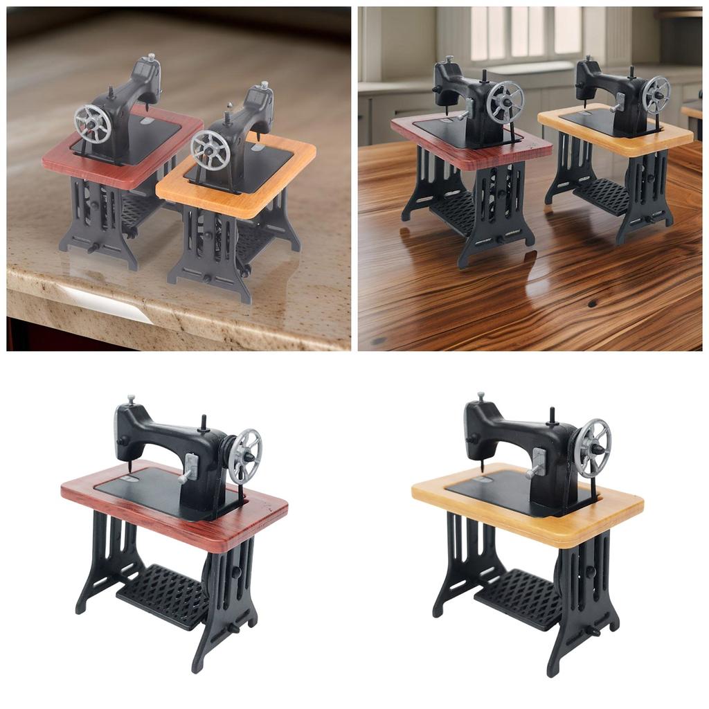 Miniature Sewing Machine Model For Dollhouse Decoration And Collectors 1/24 Dollhouse Scale Furniture Display Props
