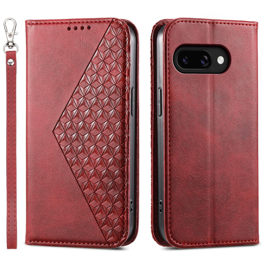 For Google Pixel 9a Case Calf Texture PU Leather Phone Cover with Wallet