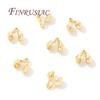 10-20Pcs/Lot Crimp Beads For Jewelry 18K Gold Plated End Caps For Jewelry ,Bead Tip Ball Chain Connectors Bracelets Accessories
