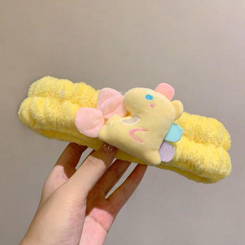 Cute Cartoon Plush Hair Tie Headband - Women's Makeup & Face Wash Accessory