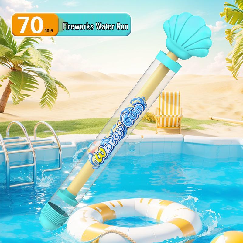 Cartoon Fireworks Water Gun: Pull-out Toy for Kids' Beach & Outdoor Water Play