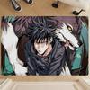 Anime Fushiguro Megumi Jujutsu Kaisen Door Mat Washable Non-Slip Living Room Sofa Chairs Area Mat Kitchen Doormat Area Rug