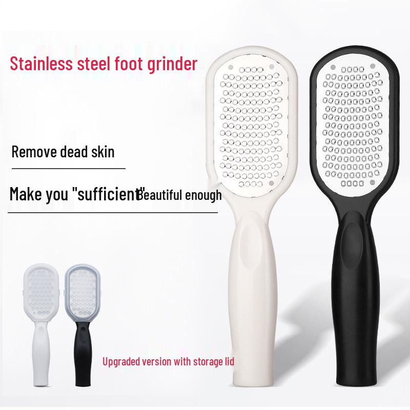 Stainless Steel Callus Remover & Foot Scrubber with Lid