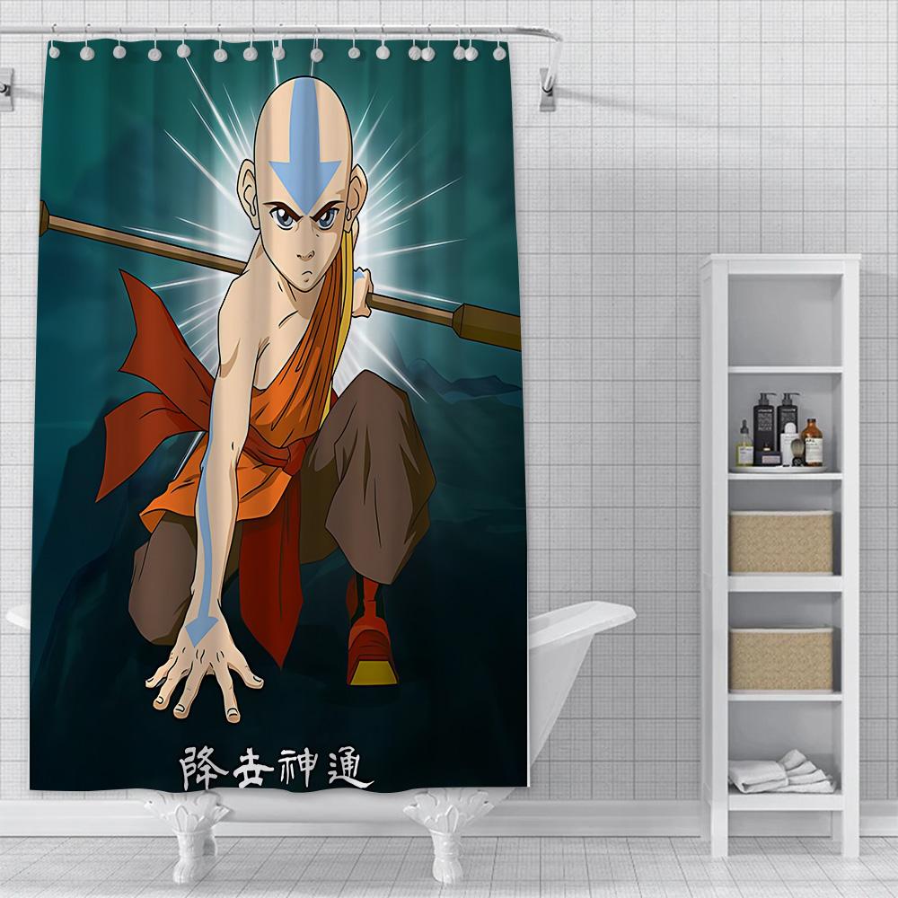 Classic Anime Avatar The Last Airbender Shower Curtain Waterproof Polyester Fabric Paint Bath Curtain Bathroom Decor Curtain