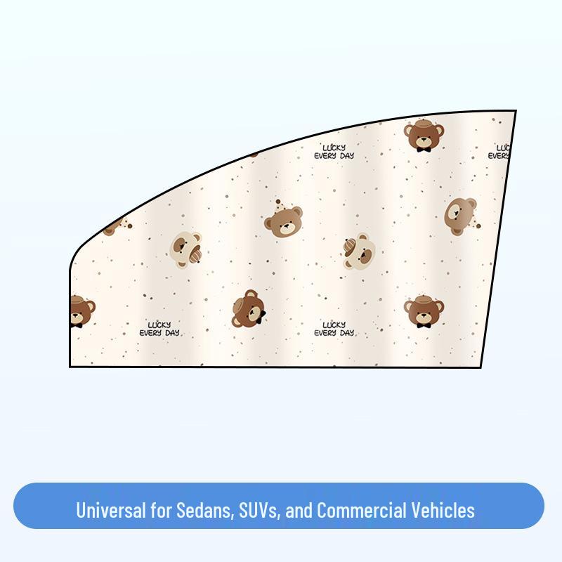 Cute Cartoon Magnetic Car Window Sunshade 2026 - Summer Sun Protection Curtains