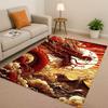 Yin Yang Element Dragon Chinese Loong Cartoon Living Room Non Slip Area Rug Carpet for Bedroom Playroom Sofa,Home Decor Doormat