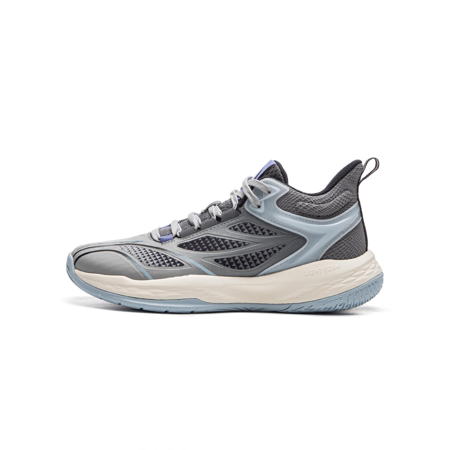 

Li Ning Детские кроссовки с круглым носком, удобные, нескользящие, износостойкие, с амортизацией, средней высоты, для баскетбола, детские, серые YKBU088-7 38