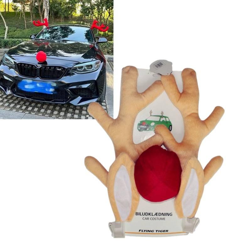 Festliches Autozubehör mit entzückenden Weihnachtsgeweihen für Festtagsstimmung und Freude