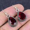 Garnet Gemstone Handmade 925 Sterling Silver Jewelry Earring 1.38" q8Y97