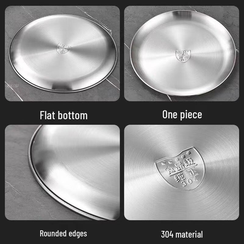 Kangfutao 304 Stainless Steel Multipurpose Round Plate