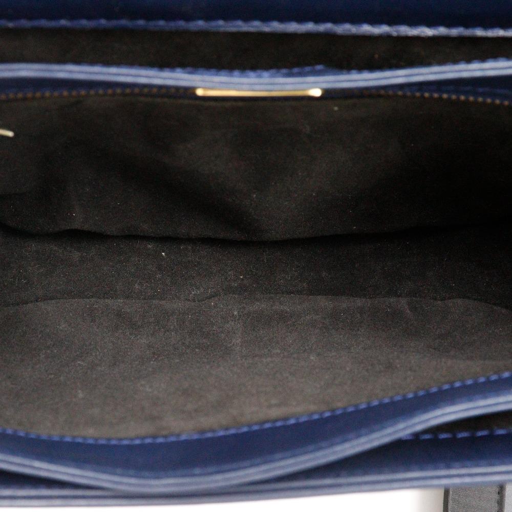 GUCCI Old Gucci Shoulder Bag vintage Navy blue Calfskin Women Used