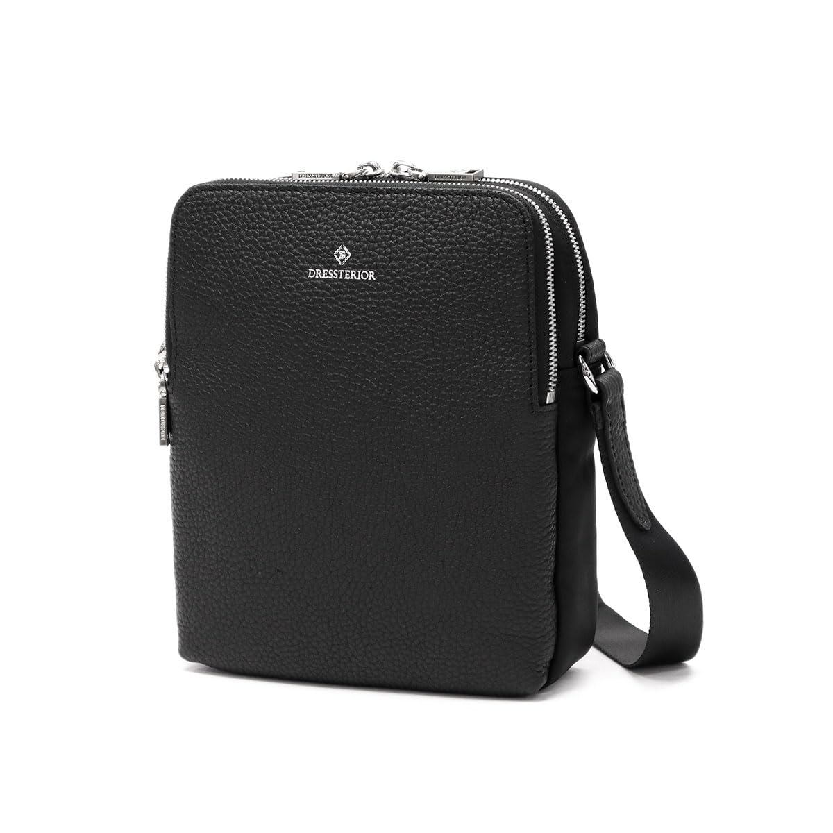 

Кожаная сумка через плечо Dressteria Charles, Коровья кожа, Сделано в Японии, Нет. 865111, Черный