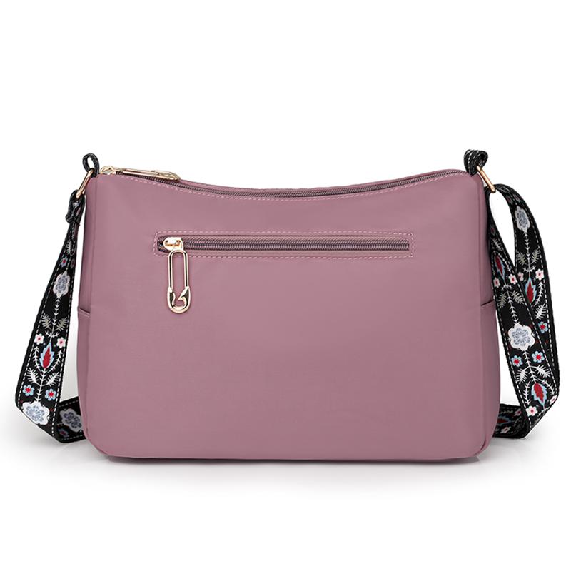 Women's Patchwork Shoulder Bag Large Capacity Nylon Crossbody Bag