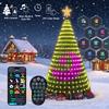 Smart Christmas Tree Lights with Star Topper APP Remote Control DIY Text Pattern Waterproof for Holiday Christmas Tree Decor