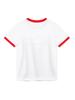 LA MAISON STUDIO Damen Maison Kette Logo Single Jersey Ringer Kurzarm T-Shirt Weiß/Rot (Fcf2Ts534W)