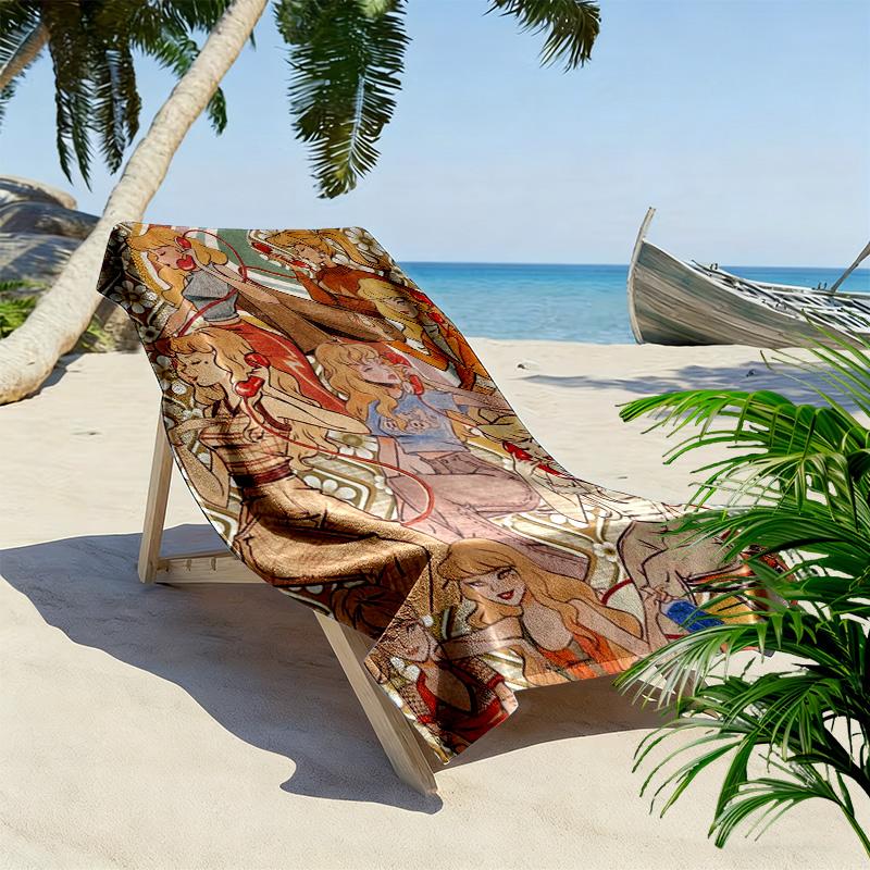 Manga Swift 2D Flat Print Beach Towel, Large Soft Quick Dry Towel for Beach Camping SwimmingSSTJ0917391