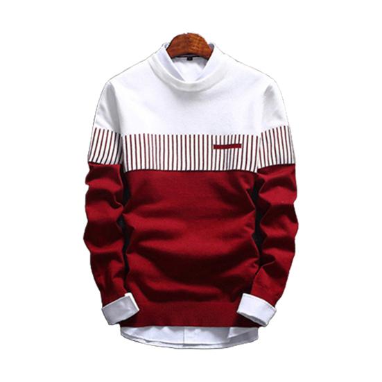 Maglione pullover maglione maglione a blocchi di colore a righe casual moda autunno da uomo