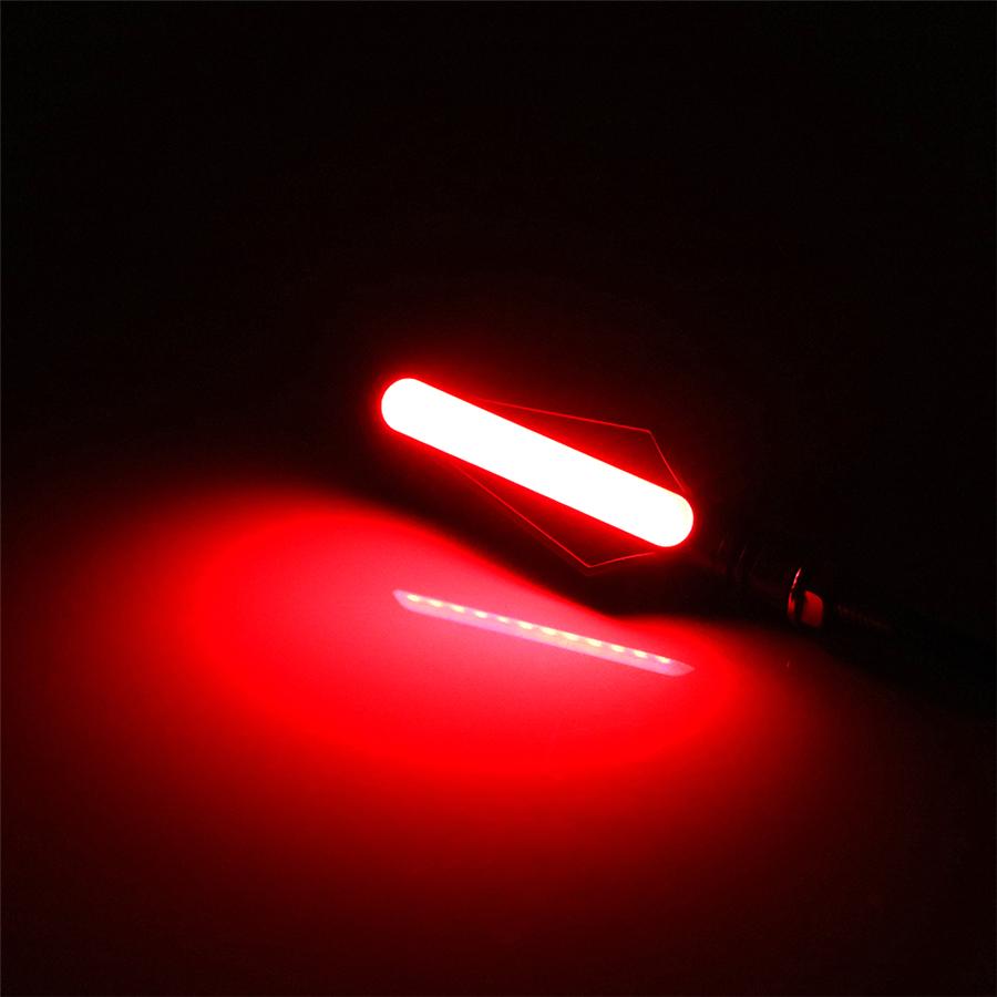 Universal 2 Pair Front Drl Rear Tailight Flasher Strobe Dual Colors 3 In 1 Drl Brake Flowing Turn Signal Indicator Lights Lamp Replace