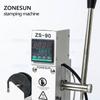 ZONESUN Two Work Plate Hot Foil Stamping Machine Manual Bronzing Machine for PVC Card Leather and Paper Stamping Machine