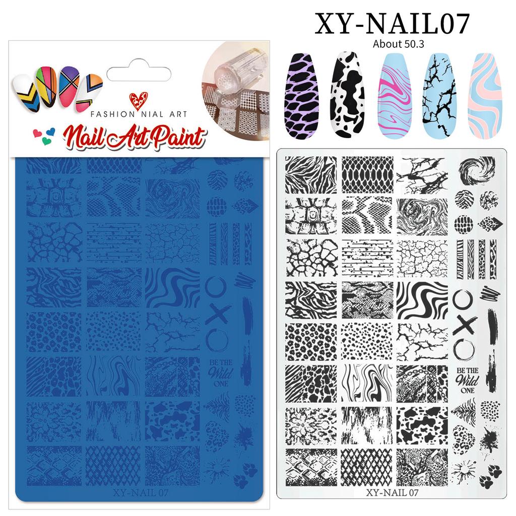 Nail Art Printing Steel Plate Lace Butterfly Pattern Flower French Large Transfer Silicone Seal Steel Plate Printing Rubber Plate