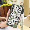 Kickstand Back Cover Phone Case For Samsung Galaxy M34 5G/F34/SM-M346B Anti-dust Shockproof Dirt-resistant Lanyard Panda