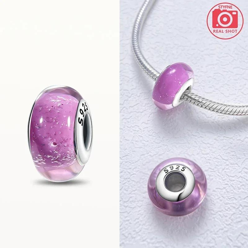 Coppereffervescence Murano Glass Original Colored Beads Fit Original Charm Bracelet Fine Jewelry Diy Giftsfor Women