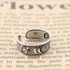 Orris Toe Ring, 925 Sterling Silver, Adjustable Size, Simple Design, Men's (Celestial Body)