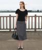 DEHEVE Boat Neck Ribbon Knit [Black]