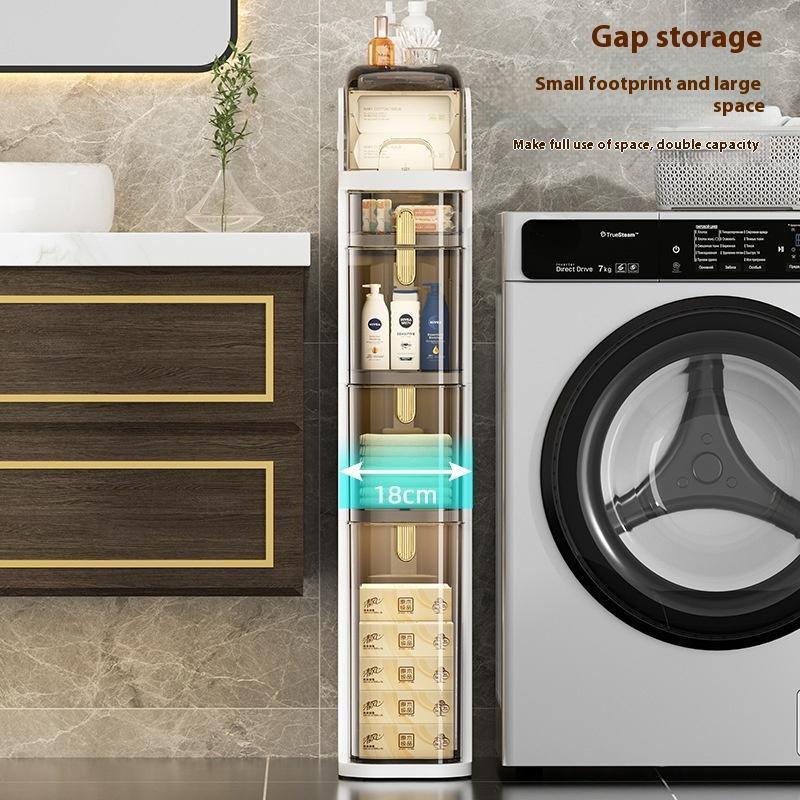 Toilet Storage Cabinet 2/3/4 Layers Bathroom Drawer Closestool Crevice Rack Ultra Narrow Kitchen Organizer Rack Shelves