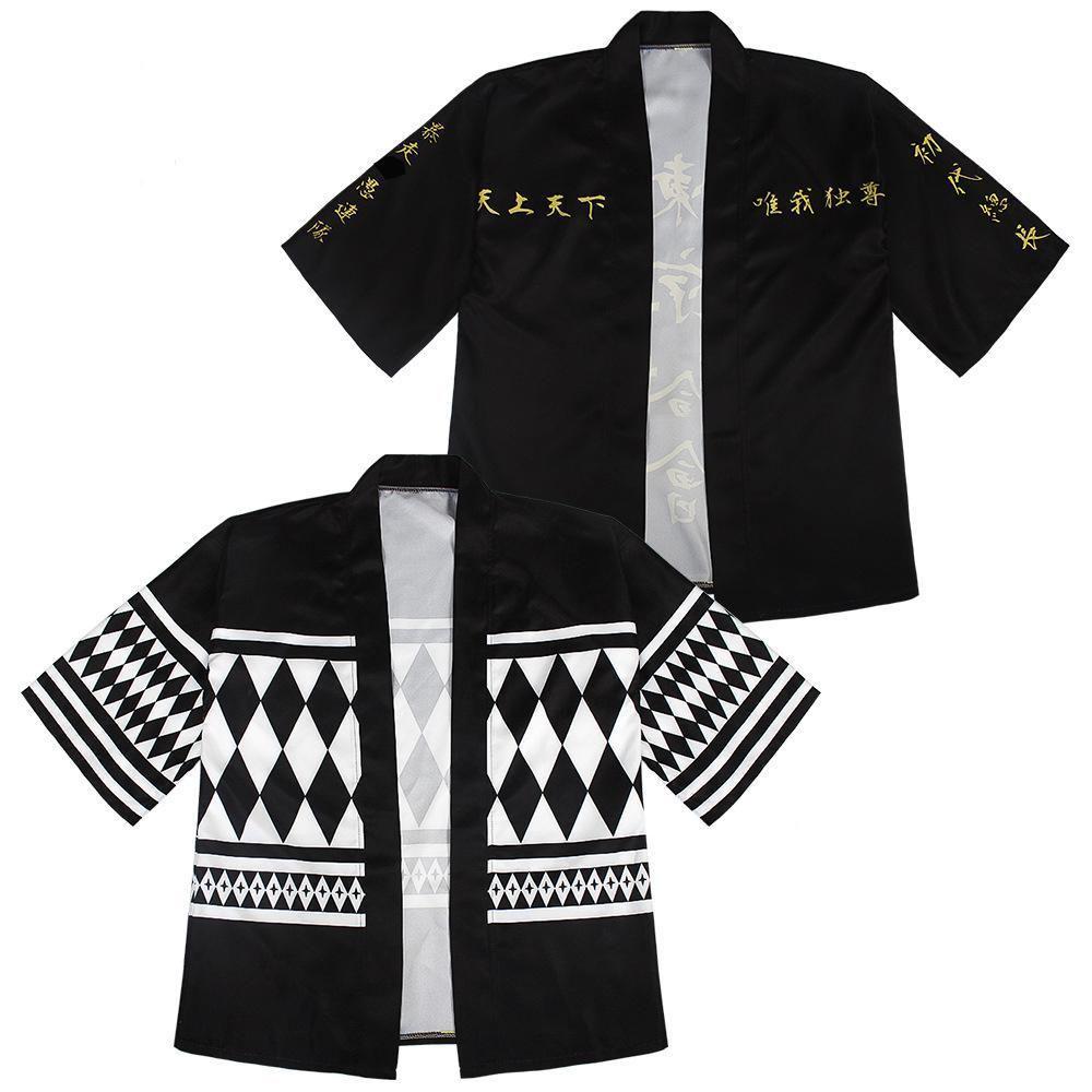 New Tokyo Revengers Haori Coat Sano Manjirou Ken Ryuguji Haori Anime Cosplay Costumes Japanese Kimono Summer Short Sleeves Tops T-shirt Shorts