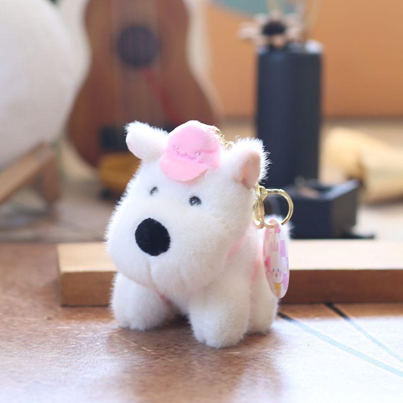 Dog Highland West Keychain Plush Toy Portable Bag Pendant Gift Children For