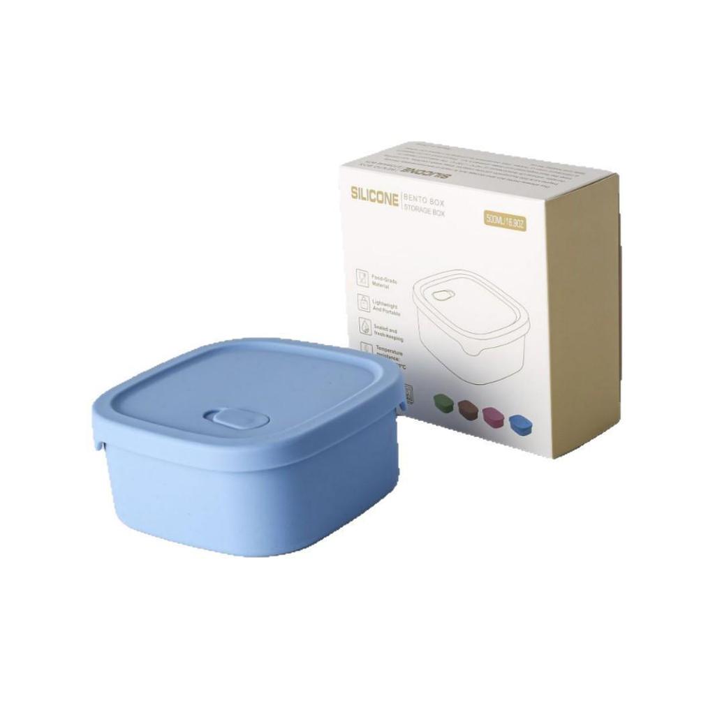 Customizable Silicone Lunch Box with Multiple Capacities, Microwave & Fridge Safe, Perfect for Office Workers & Students