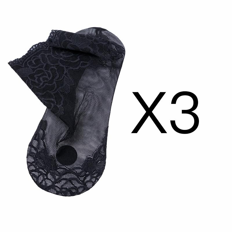 

3 пары/лот, новые летние женские кружевные невидимые носки с цветами, тонкие женские кружевные носки-лодочки, сетчатые Нескользящие неглубокие носки EUR35-40