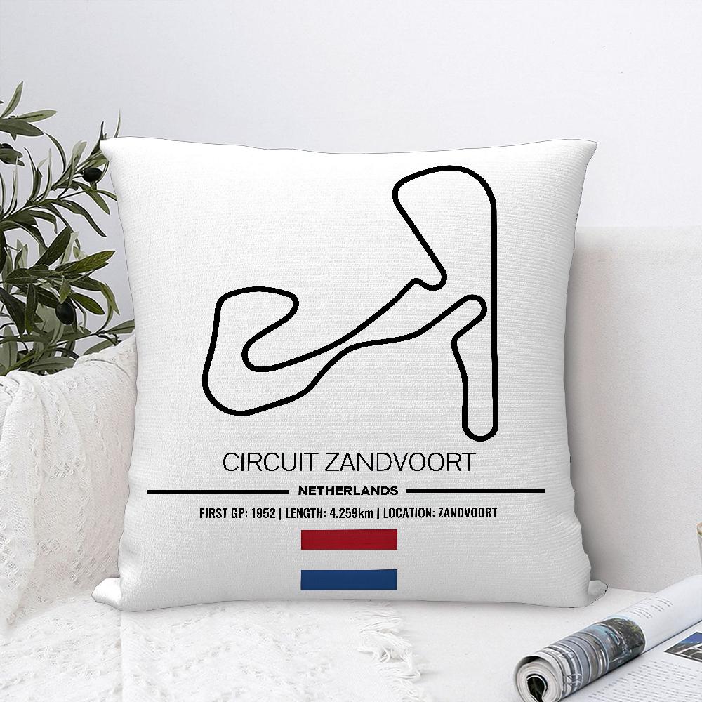Nurburgring Sport Car Pillow Case Sofa Decorative Home Double-sided Print Plush Square Throw Pillow Covers Cushion Decor Cover 16x16Inch