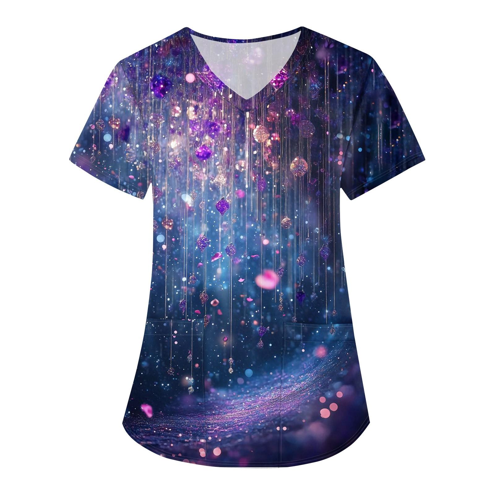 

Жіноча уніформа з принтом Робоча уніформа Захисна уніформа з V-подібним вирізом і кишенькою Захисна уніформа M