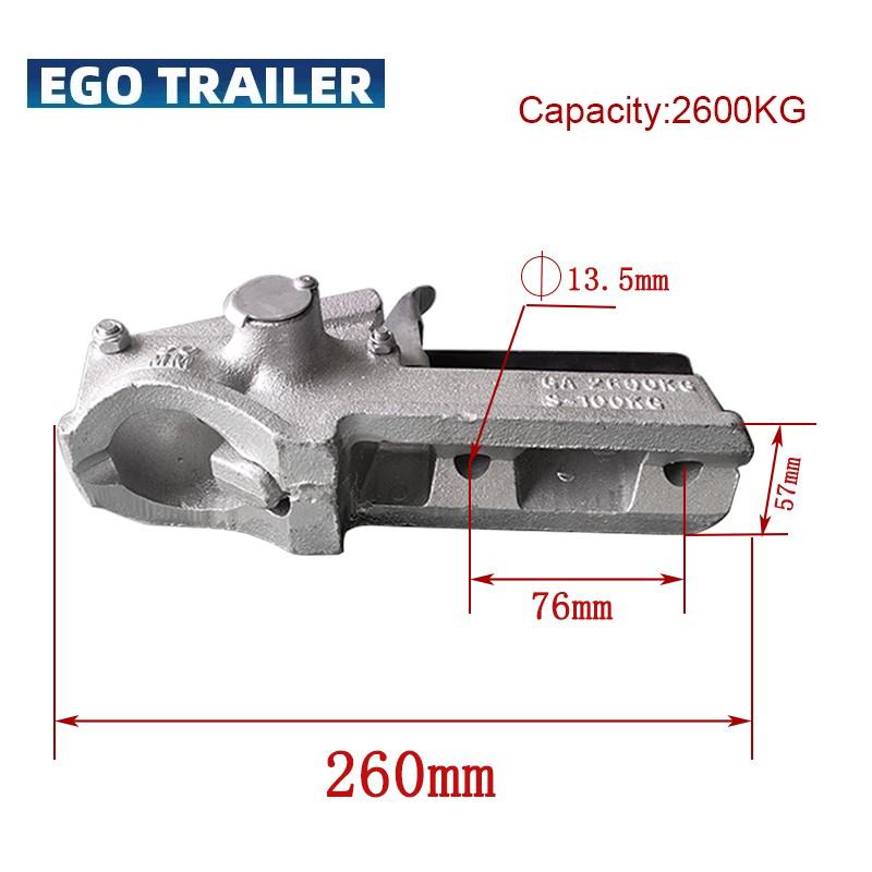 Unbraked CAP 2600KG European Trailer Hitch Cast Coupling Towball Coupler RV Camper Accessories Caravan Parts Components