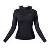 J.JANE Mesh Ribbon Cooling Long Sleeve T-Shirt (Black)
