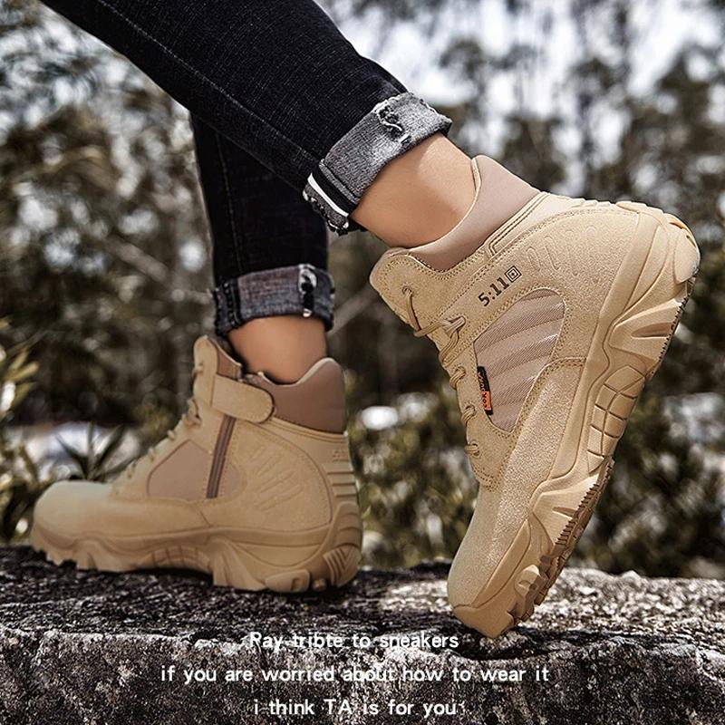 Men's Boots Winter Combat Shoes For Men Outdoor Sport Climb Mountains Cross Country Men Sneakers Sapatos Masculinos