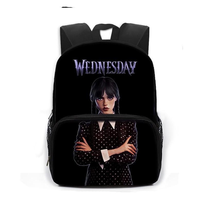 Wednesday The Adams Family Backpack – Large Capacity Schoolbag Travel Bag Kid Gift