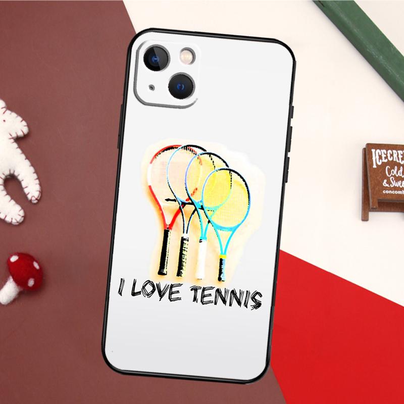 Tennis Racket Tennis Ball Case For iPhone 13 Pro Max 16 15 11 12 14 17 Pro Max mini 15 16 Plus 16e 17 Air Back Cover