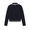 FILA Heritage Classic Fashion Simple Retro Casual Trendy Comfortable Versatile Fake Two-Piece Woven Cardigan Long Sleeve Knitted Sweater F11W618401FNV