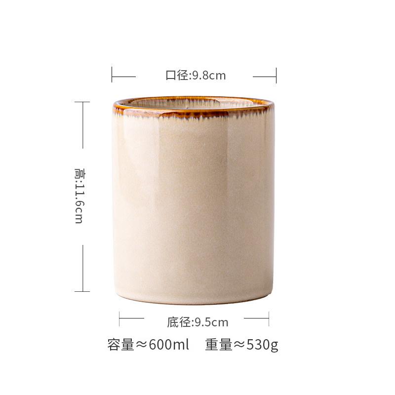 Vintage Ceramic Chopstick Holder Creative Storage Jar Chopstick Storage Cylinder Knife Fork Spoon Storage Rack Kitchenware