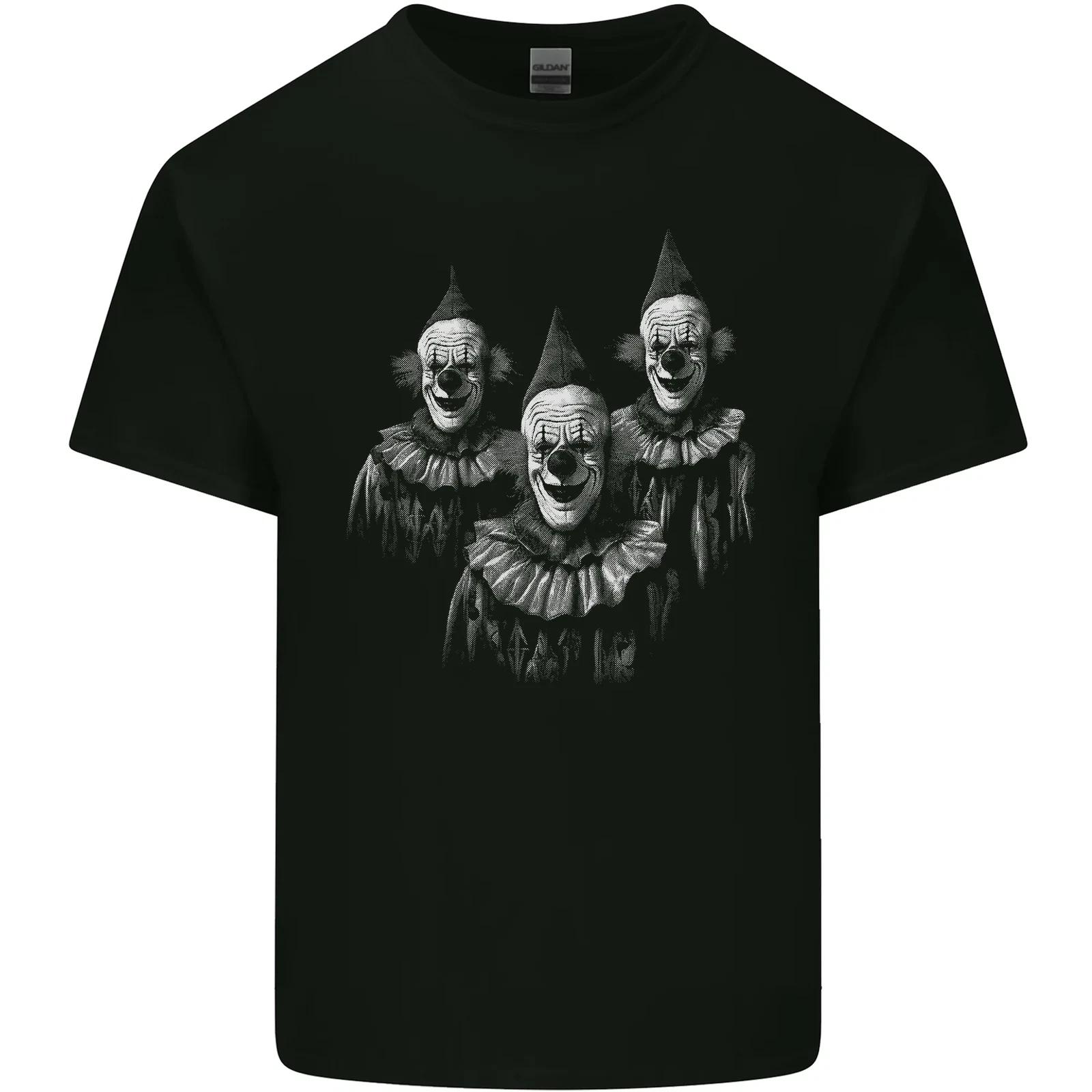 Three Creepy Halloween Clowns Kids T-Shirt Childrens M