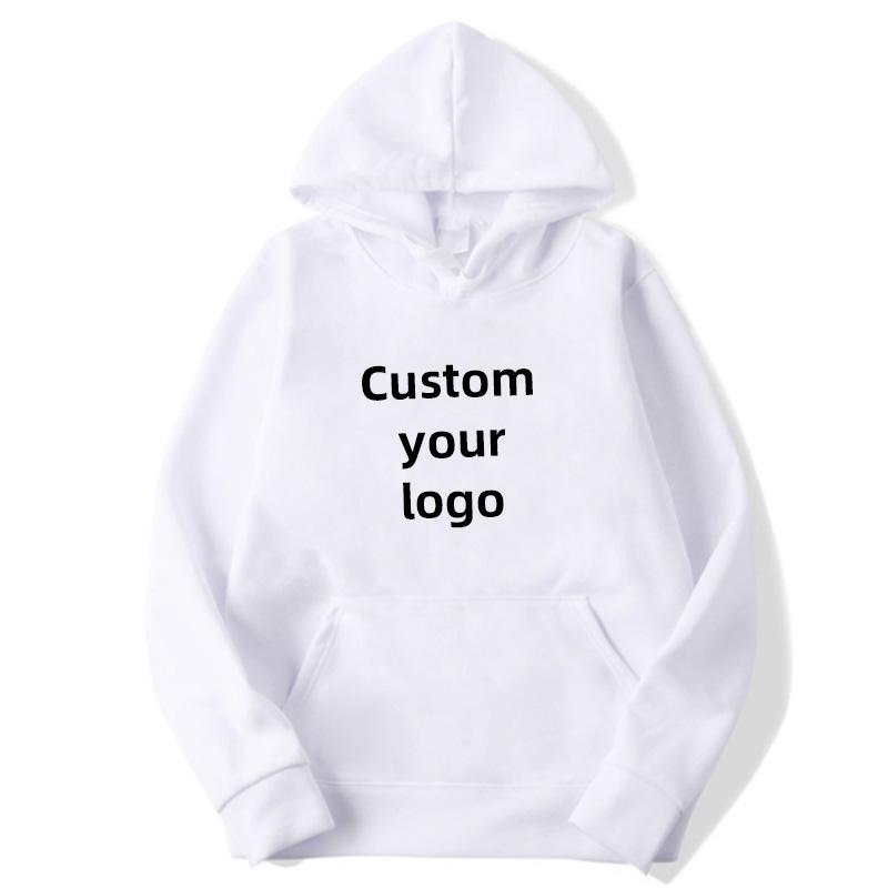 Men and Women DIY10 Printed Hooded Sweatshirt Loose Pullover Spring Autumn Winter Cotton Customize your logo Hoodie (S-4XL)