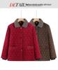 Veste d'hiver doublée de velours grande taille pour femme - Manteau chaud en coton pour mamie