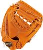 ZETT Pro Status Premium Hard Baseball Orange Includes Glove Made in Japan Catcher's Mitt, Right-Handed Throw, (5600), Bag, BPROCMP12,