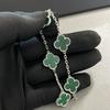 Bracciale in Giada Quadrifoglio – Eleganza Naturale, Fortuna Senza Tempo