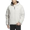 Adidas Reversible Hooded Down Jacket With Letter Logo Print Men Outerwear Beige IS0372