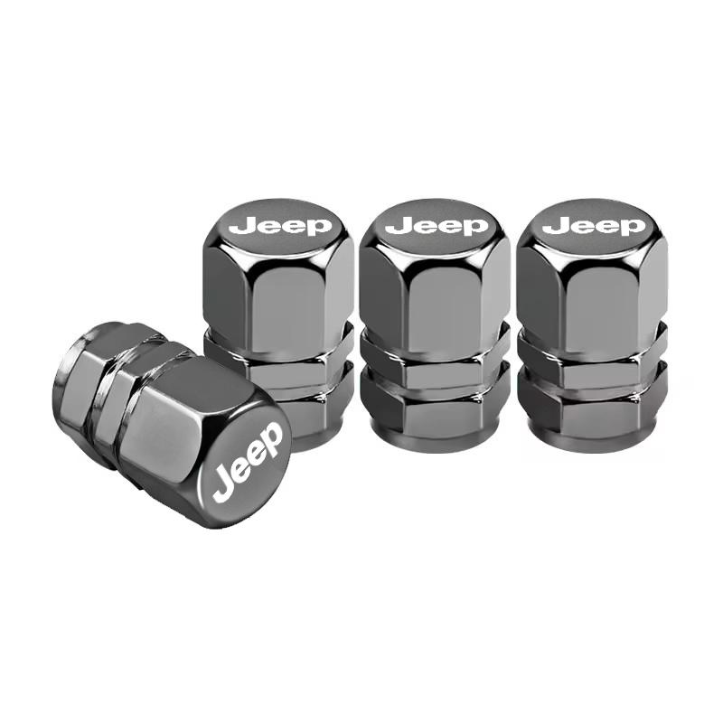 4pcs Car Styling Wheel Tire Valve Air Stem Cap Duust Cover For Jeep Renegade Wrangler JL Grand Patriot Willys Liberty Trail Hawk LVCZN1